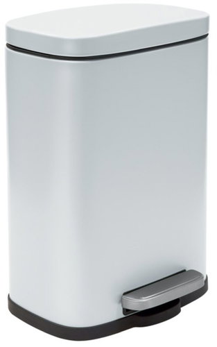 Spirella pedal bin Akira, matt white, steel, soft-close, 12 l - Rubbish Bin - Main image
