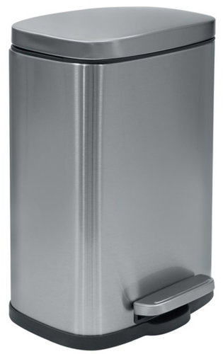 Spirella pedal bin Akira, brushed stainless steel, soft-close, 12 l - Rubbish Bin - Main image