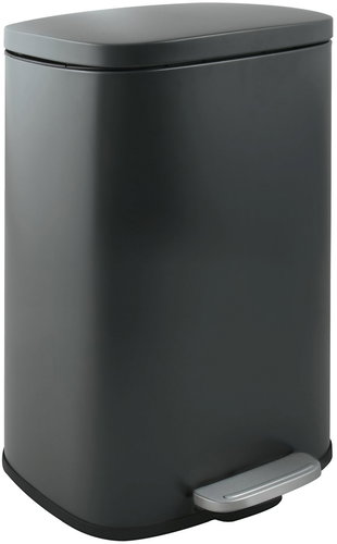 Spirella pedal bin Akira, matt grey, steel, soft-close, 30 l - Rubbish Bin - Main image