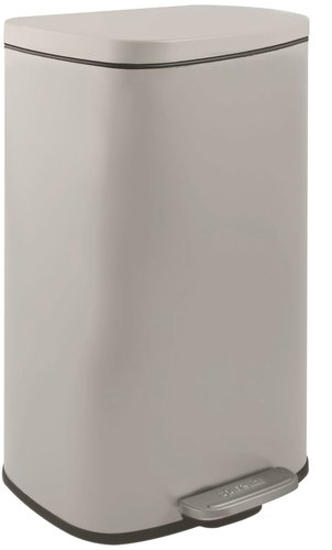 Spirella pedal bin Akira, matt grey-brown, steel, soft-close, 30 l - Rubbish Bin - Main image