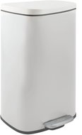 Spirella pedal bin Akira, matt white, steel, soft-close, 30 l - Rubbish Bin