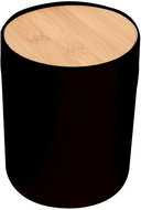 Spirella Dumpster Alais, black plastic, with bamboo lid, 2,5 l - Rubbish Bin