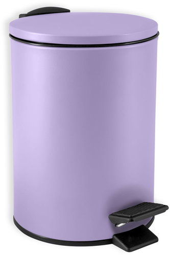 Spirella pedal bin Adelar, matt purple, steel, 3 l - Rubbish Bin - Main image