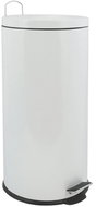 MSV pedal bin Unis, white, steel, 30 l - Rubbish Bin