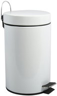 MSV pedal bin Unis, white, steel, 12 l - Rubbish Bin