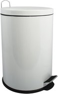 MSV pedal bin Unis, white, steel, 20 l - Rubbish Bin