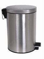 MSV pedal bin brushed stainless steel, 12 l - Rubbish Bin