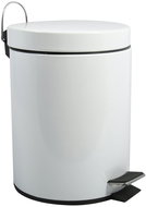 MSV pedal bin Unis, white, steel, 5 l - Rubbish Bin