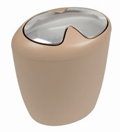 Spirella tipping bin Etna, beige, plastic, silver lid, 7 l - Rubbish Bin