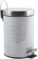 MSV Pedal bin Decors, steel, with wave motif, 3 l - Rubbish Bin