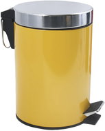 MSV pedal bin Unis, yellow, stainless steel, 3 l - Rubbish Bin