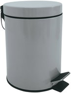 MSV pedal bin Unis, light grey, steel, 3 l - Rubbish Bin