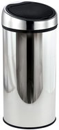 MSV waste bin with touch opening, glossy stainless steel, 30 l - Rubbish Bin