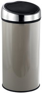 MSV waste bin with touch opening, grey-brown steel, 30 l - Rubbish Bin