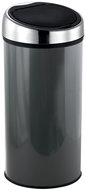 MSV waste bin with touch opening, dark grey steel, 30 l - Rubbish Bin