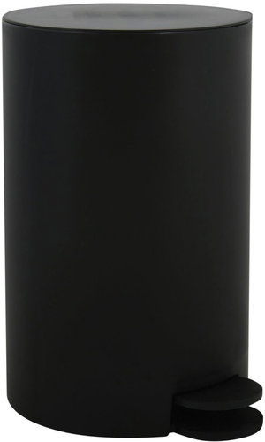 MSV pedal bin Osaki, black, plastic, 3 l - Rubbish Bin - Main image