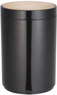 MSV Dumpster Oslo, black, plastic, bamboo lid, 5 l - Rubbish Bin