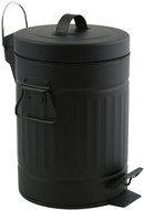 MSV pedal bin Habana, black, steel, with handles, 3 l - Rubbish Bin