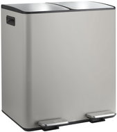 Spirella pedal waste bin Aliya, matt grey-brown, steel, 2 × 20 l - Rubbish Bin