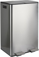 Spirella pedal waste bin Aliya, brushed stainless steel, 2 × 30 l - Rubbish Bin