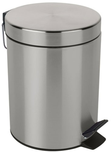 Spirella pedal bin Sydney, brushed stainless steel, 5 l - Rubbish Bin - Main image