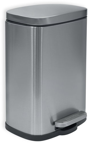 Spirella pedal bin Akira, brushed stainless steel, 5 l - Rubbish Bin - Main image