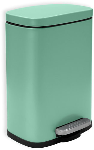Spirella pedal bin Akira, matt green, steel, 5 l - Rubbish Bin - Main image