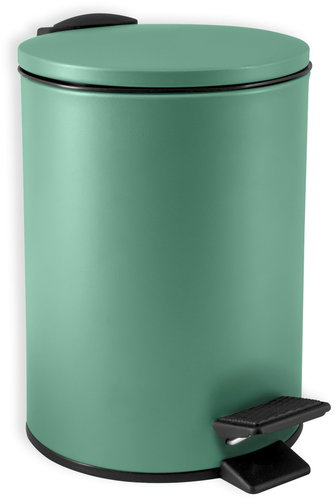 Spirella pedal bin Adelar, matt green, steel, 3 l - Rubbish Bin - Main image