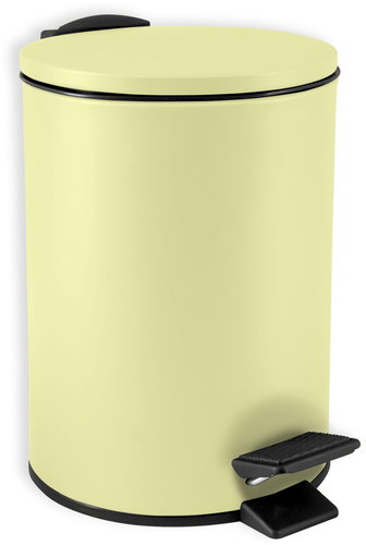Spirella pedal bin Adelar, matt yellow, steel, 3 l - Rubbish Bin - Main image