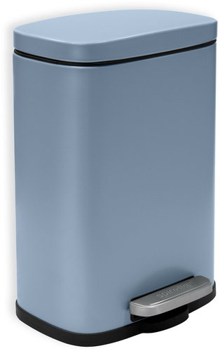 Spirella pedal bin Akira, matt fog blue, steel, 5 l - Rubbish Bin - Main image