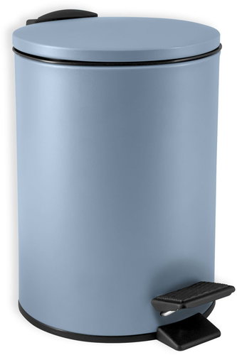 Spirella pedal bin Adelar, matt fog blue, steel, 3 l - Rubbish Bin - Main image