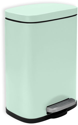 Spirella pedal bin Akira, matt ice green, steel, 5 l - Rubbish Bin - Main image