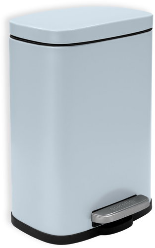 Spirella pedal bin Akira, matt ice blue, steel, 5 l - Rubbish Bin - Main image