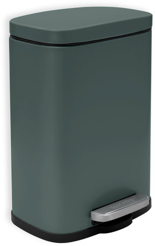 Spirella pedal bin Akira, matt dark green, steel, 5 L - Rubbish Bin - Main image