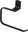 Holder TAKU, mat black, steel, 22 cm