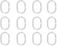 Spirella set of 12 rings for shower curtains C-MINNOR, transparent, SAN plastic - Rings