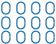 Spirella set of 12 rings for shower curtains C-MINNOR, dark blue, SAN plastic - Rings