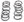 Shower curtain rings RINGO SMALL, black, metal, diameter 4 cm