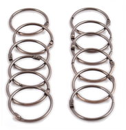 Spirella set of 12 rings for shower curtains RINGO SMALL, copper, metal, diameter 4 cm - Rings