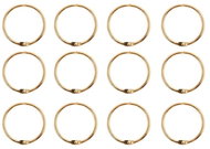 Spirella set of 12 rings for shower curtains RINGO SMALL, gold, metal, diameter 4 cm - Rings