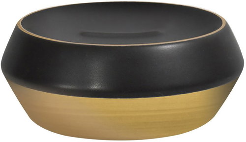 Spirella Ceramic soap dish JOSHUA, black-gold - Soap Dish - Main image
