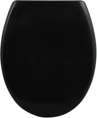 Spirella Easy Clip Toilet Seat, Black, Duroplast Thermodur - Toilet Seat - Main image