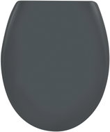 Spirella šedé WC prkénko Easy Clip, duroplast Thermodur - Toilet Seat
