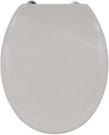 MSV WC prkénko, šedo-hnědé, panty z nerezové oceli - Toilet Seat
