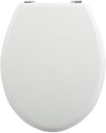 MSV WC prkénko, bílé, pozinkované panty - Toilet Seat