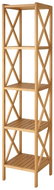 MSV Bambusový regál Regie, 5 police, 153 cm - Regál