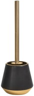 Spirella JOSHUA with ceramic container, black-gold - Toilet Brush
