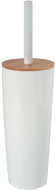 MSV WC brush OSLO, with plastic container, white, bamboo - Toilet Brush