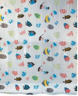 Spirella sprchový závěs FISH, motiv rybičky, čirý, 180 × 200 cm , PEVA - Sprchový závěs