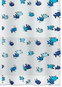 Shower Curtain Spirella shower curtain HUGO, fish motif, white-blue, PEVA, 180 × 200 cm - Sprchový závěs